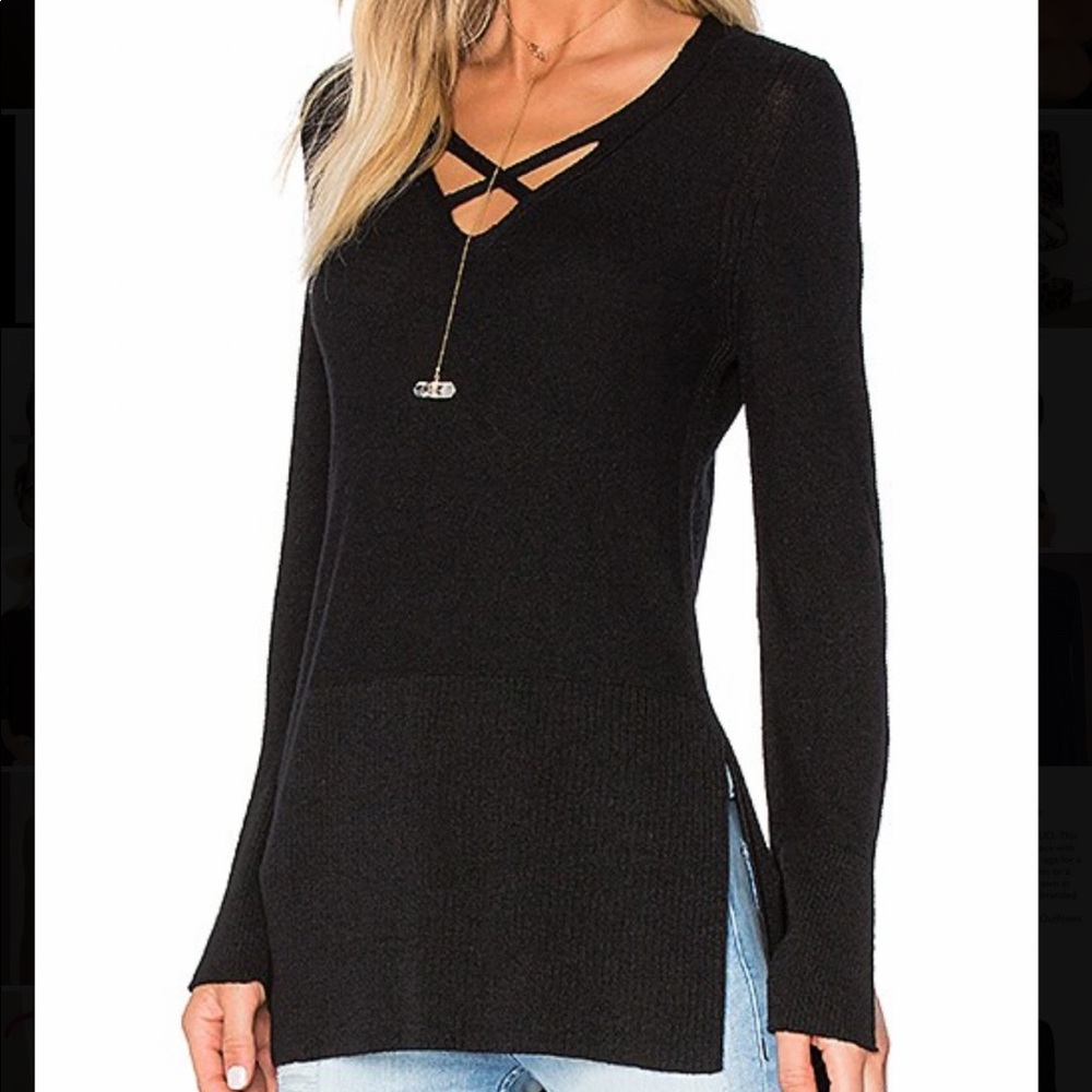 Free People Criss Cross Top in Black